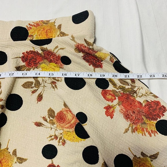 Zara Floral Print Stretch A-Line Skirt Size M - Picture 7 of 7